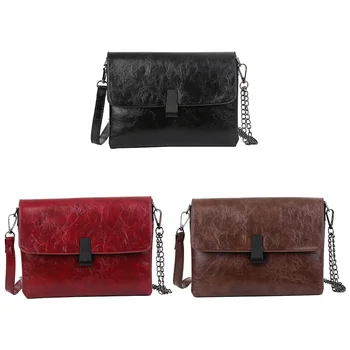 

Chain Lock Buckle Pattern Shoulder Handbags Women PU Leather Top-handle Shoulder Bags for Shopping Travel Decoration