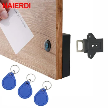 

NAIERDI Digital Cabinet Intelligent Electronic Locks Invisible Sensor Lock EMID IC Card Drawer For Wardrobe Furniture Hardware