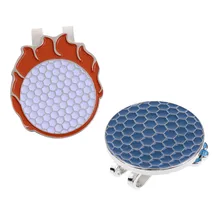 Набор из 2 сплава мяч для гольфа маркер магнитный с шляпой клип набор Гольф подарок