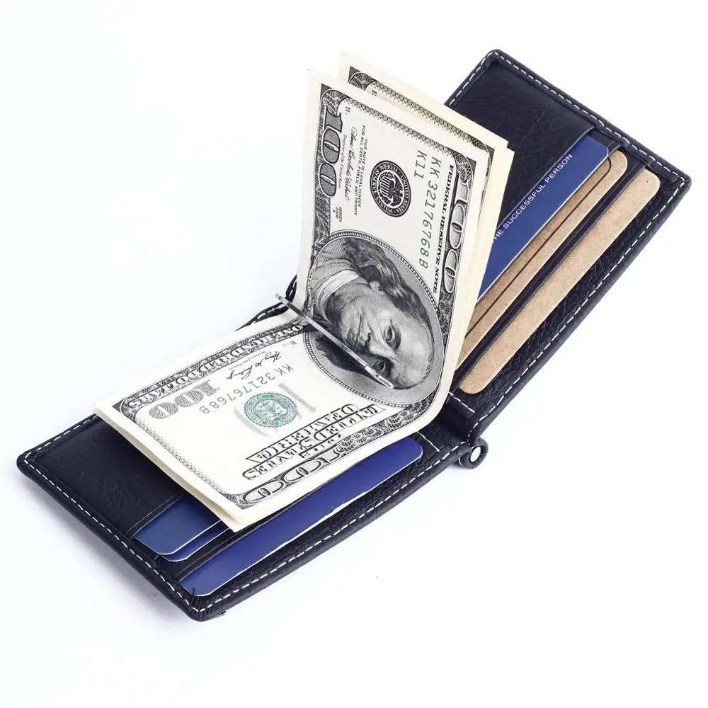 Leather Bill Organizer Free Engraving Name Men Genuine Leather Wallet Card Holder Male Purse Small Money Bag Mini Vintage Slim Wallets carteira