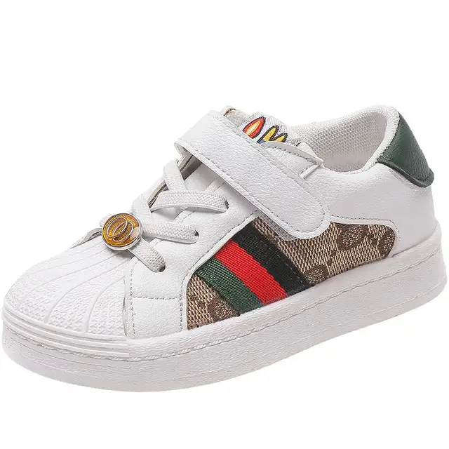 New Fashion Brand Sports Shoes Board Four Seasons Rubber Sole Shallow Mouth Cover Foot Velcro Casual White Age Range Item Type white