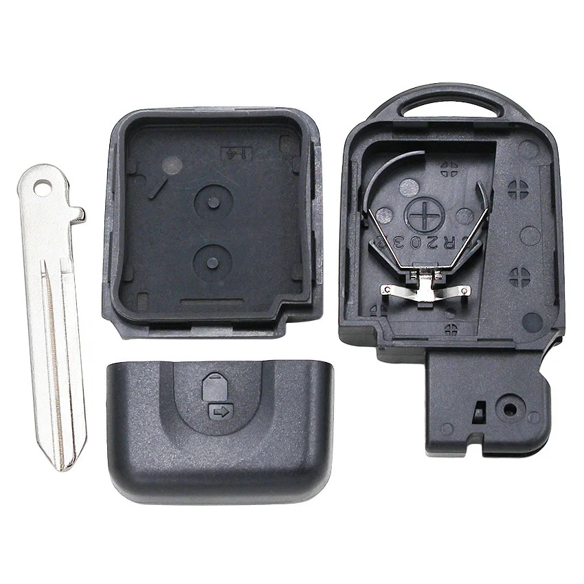 Remote key Shell Case Fob 2 Button For Nissan Micra X-trail Qashqai Juke Duke Pathfinder Note With Uncut Key Blade