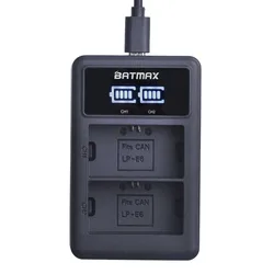 High-Capacity 2650mAh LP-E6 Battery with LED Dual Charger (Charger)