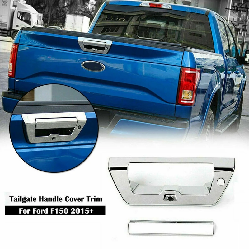 2X Chrome Tailgate Door Handle Cover Trim Decor Bezel for Ford F150 F-150 2015-2019 | Автомобили и мотоциклы