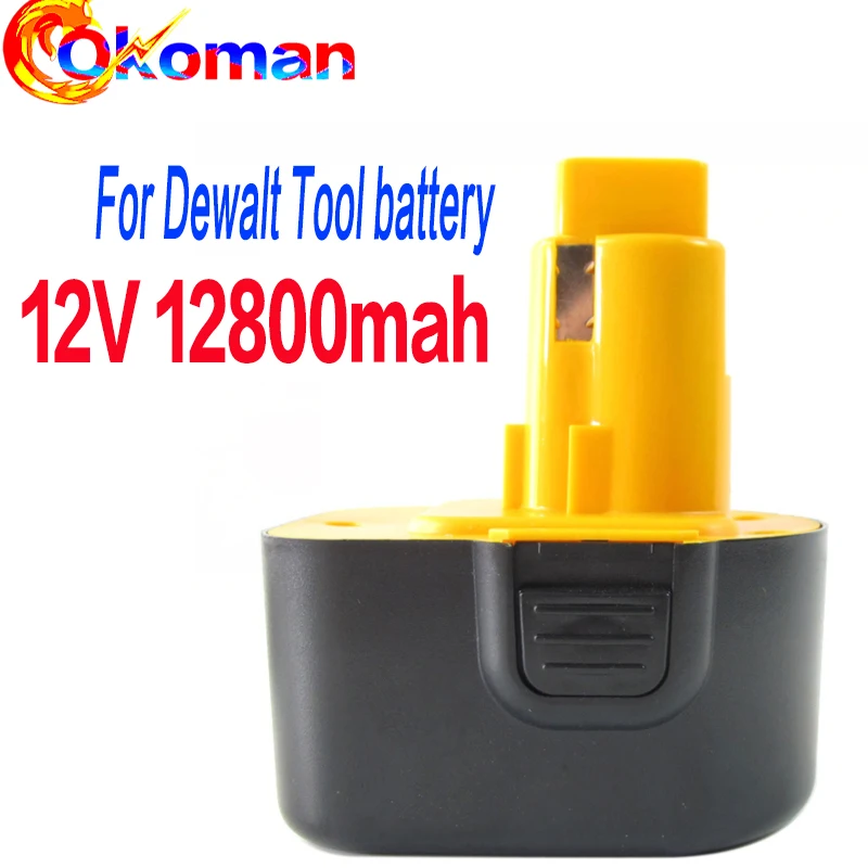 12V 12800mAh батарея инструмента для Dewalt DE9074 DC9071 DE9037 DE9071 DE9075 DW9071 DW9072 DW9074 DC727 DC756 DC980 DC981