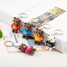 Подарок для активного отдыха рекламные подарки мультфильм медведь брелок кулон 3D ПВХ винил кулон