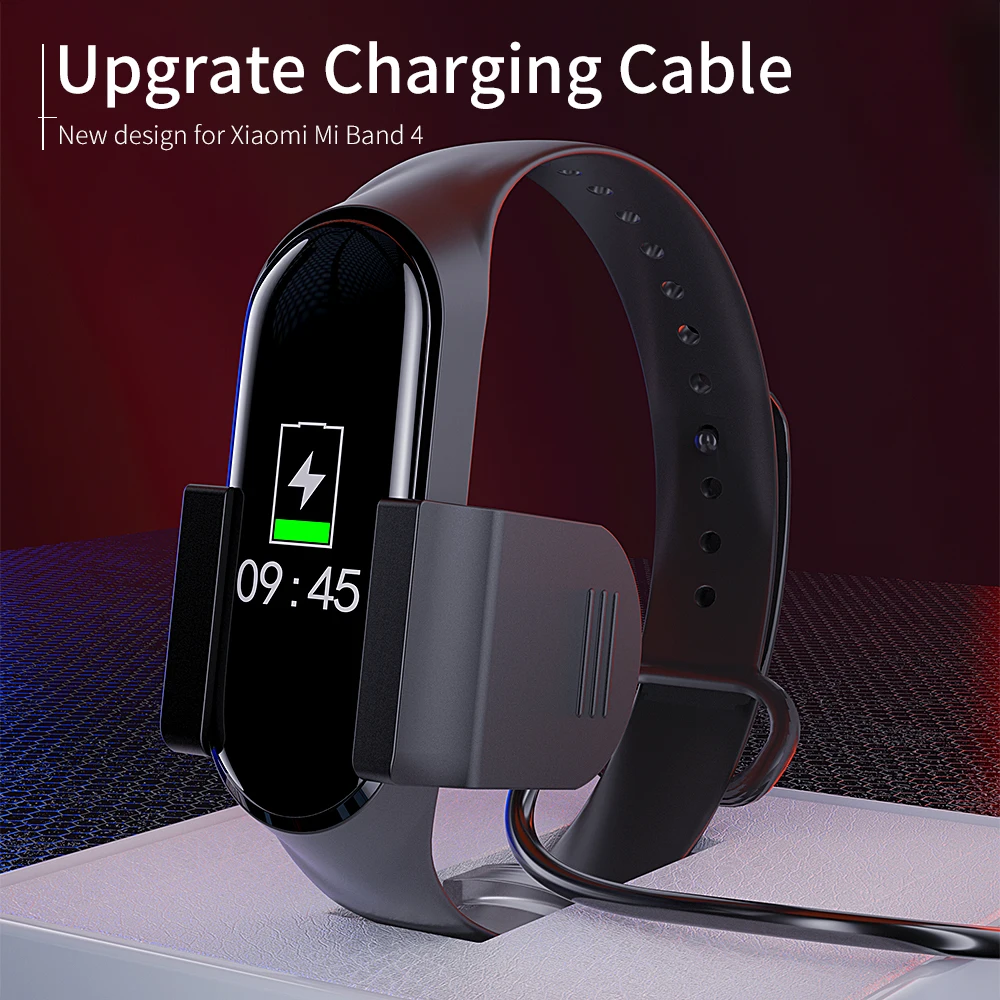 Зарядное устройство Essager USB для Xiaomi Mi Band 4 док станция с зажимом кабель быстрой