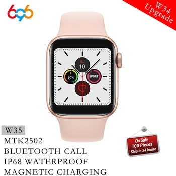 

W35 IP68 Waterproof Bluetooth Smart Watch Smartwatch Heart Rate Monitor MTK2502 Watches 5 Fitness Any Band For iOS Android Phone