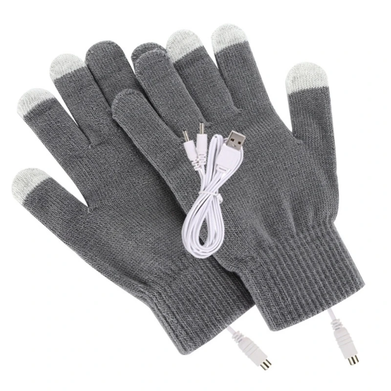 USB Heated Gloves 1 Pair for Men Women Portable Hand Warmer