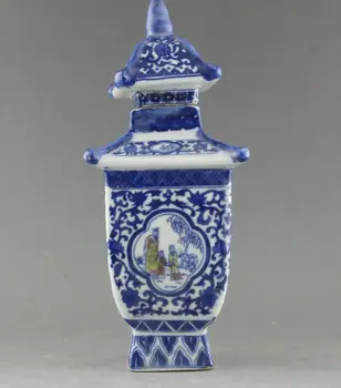 

EXQUISITE CHINA JINGDEZHEN BLUE AND WHITE PORCELAIN VASE JAR QIANLONG MARK