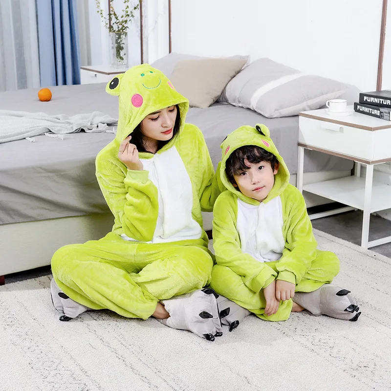Children's Clothing Set Boys Sleepwear Clothes Kids Unicorn Panda Pajamas Set Baby Girls Flannel Cartoon Onesies Winter Pyjamas top Sleepwear & Robes Sleepwear & Robes
