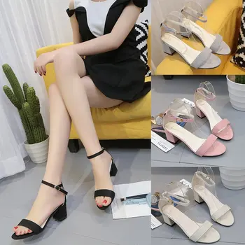 

Summer Women Sandals Open Toe shoes Women's Sandles Square heel Women Shoes Korean Style Gladiator Shoes X9X15108