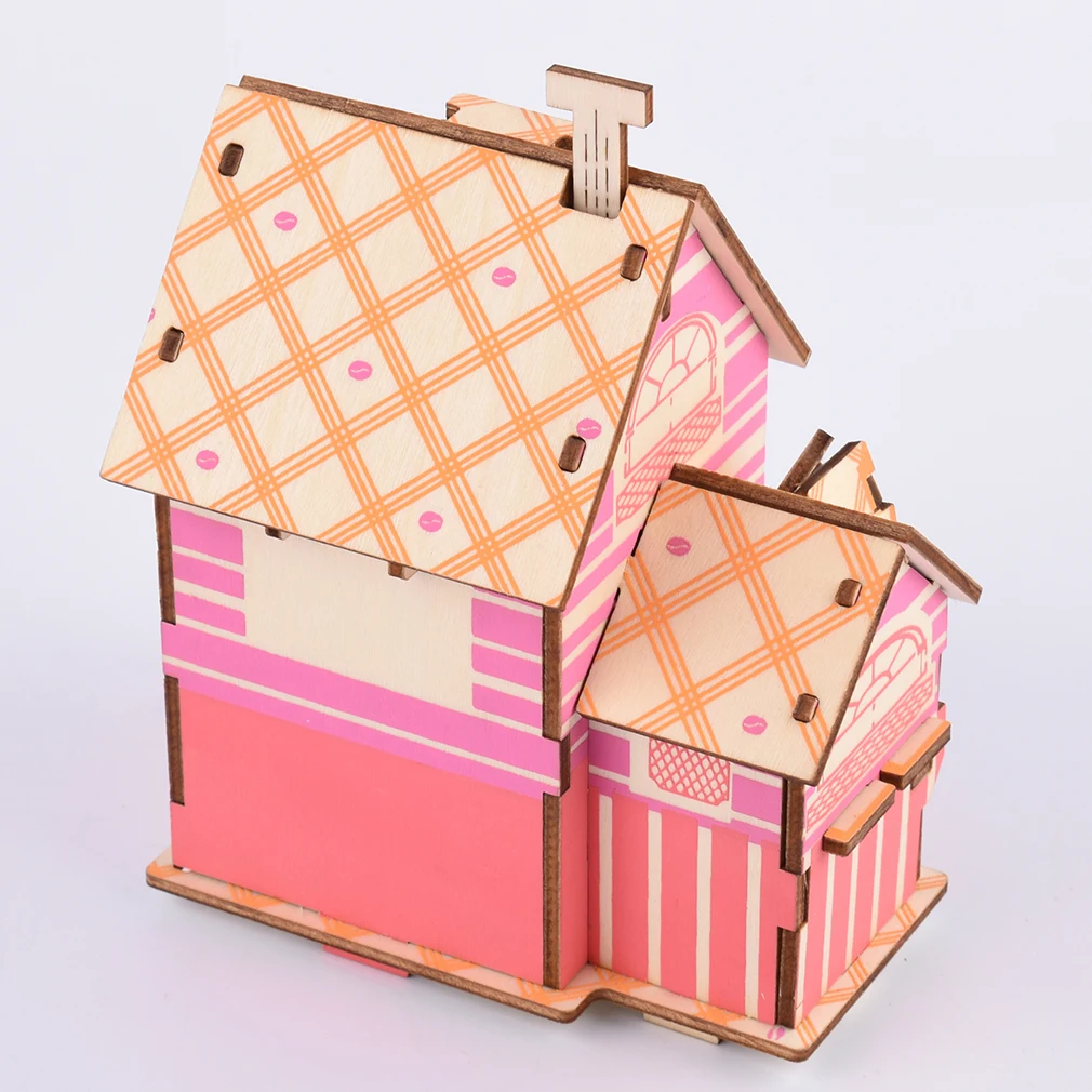 DIY Развивающие игрушки детские деревянные головоломки мир Кофейня 3D Пазлы DIY Kingergarden художественное ремесло игрушки ручной работы для детей