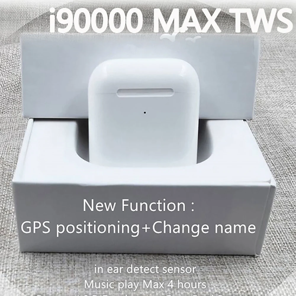 

Original i90000 Max TWS Air 2 change name location Bluetooth headset in-ear sensor PK i100000 i1000 i2000 i9000tws i500 i520TWS
