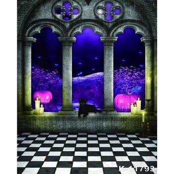 

Halloween Backdrop Vintage Castle Window Pillar Vinyl Photography Backdrops Photographic Background For Photo Studio Photophone