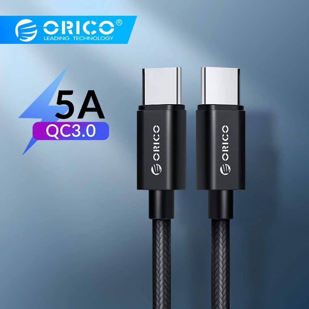 

Orico USB Type C to Type C QC3.0 5A Cable for Huawei Mate 20 Redmi K20 Note7 Quick Charge 3.0 Fast Charger Cable for MacBook Pro
