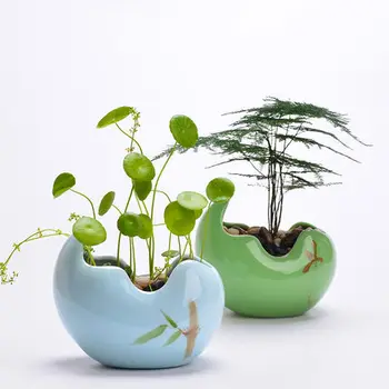 

Hydroponics container creative simple large plant utensils green radish meat copper money grass daffodil flower pot ceramics 1
