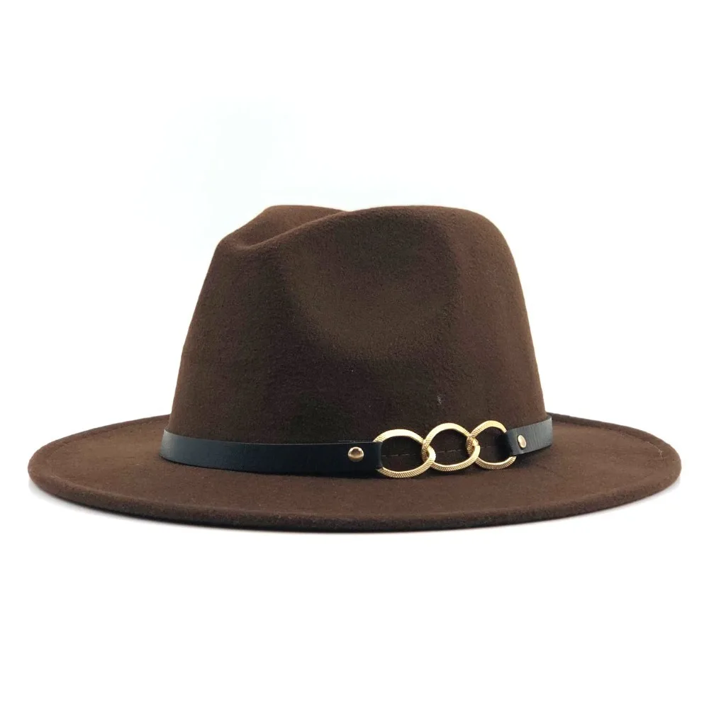 Модная шерстяная Женская Шляпа Fedora для зимы и осени, элегантный гибкий колпак для джазования с полями, размер 56-58 см