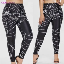 UIDEAZONE штаны на Хэллоуин, новинка, готические штаны для женщин, с принтом паутины, леггинсы, женские Обтягивающие Брюки, большой размер 5XL