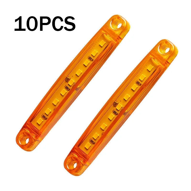 10x12 V SMD 9 светодиодный желтый задний Боковой габаритный фонарь для грузовика и прицепа