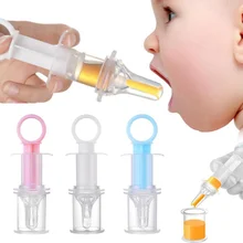 Dispensador de medicina inteligente para bebés y niños, alimentador de aguja, dispensador de medicina con gotero para apretar, utensilios de alimentación para chupete