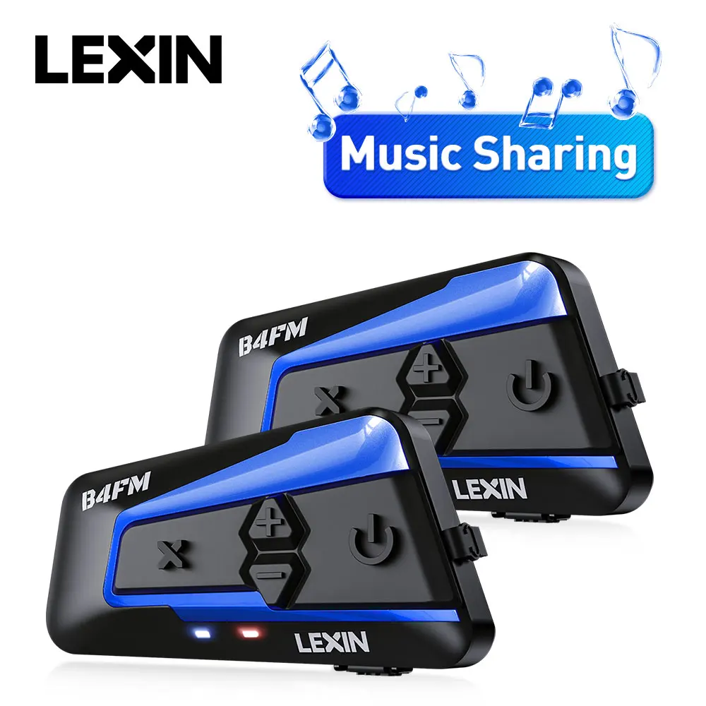 Гарнитура Lexin для мотоциклетного шлема Bluetooth 10 водителей BT5.0 FM-радио и аккумулятор