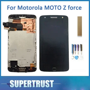 

Original With Frame For Motorola MOTO Z force LCD Display Touch screen Assembly Black Color with tape tools