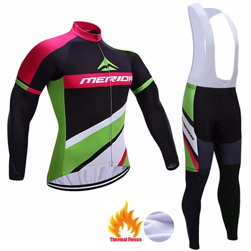 Зимний комплект из теплого флиса для велоспорта Maillot Ropa Ciclismo Invierno MTB велосипедная одежда спортивная одежда - Цвет: Pic Color
