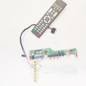 

For BT156GW01 V.1 V.2 V.3 1366*768 15.6" VGA+HDMI+AV+USB+RF LVDS 40Pin WLED T.V53 screen controller drive board notebook PC Kit