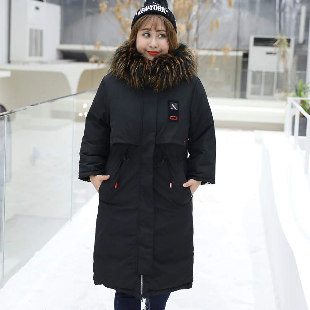 Big Size Parkas Winter Women 2019 New Reversible Jackets With Hood Fake Fur Ladies Plus Over size 4XL 5XL Female Outerwear | Женская