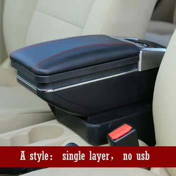 

For Suzuki vitara Double layer armrest box central Store content Storage box with Ashtray Cup holder accessories Russian version
