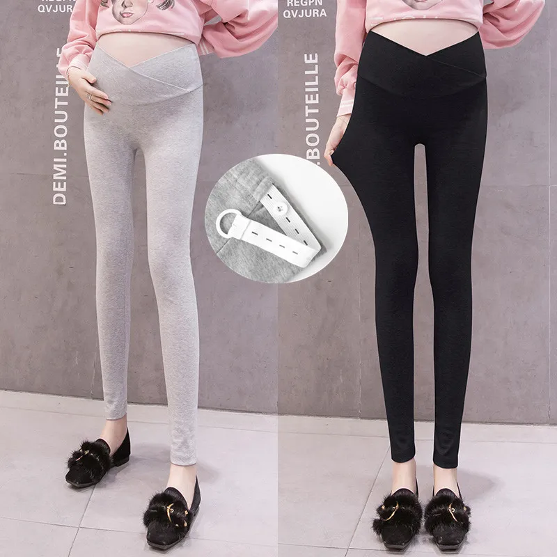 

Photo Shoot 2019 Pregnant Women Spring And Autumn Low-Rise Leggings Pregnant Women Versatile Fashion Cross Maternity Pants Autum