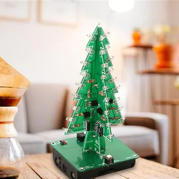 

3D Christmas Tree LED DIY Circuit Parts LED Christmas Tree Fun Electronic