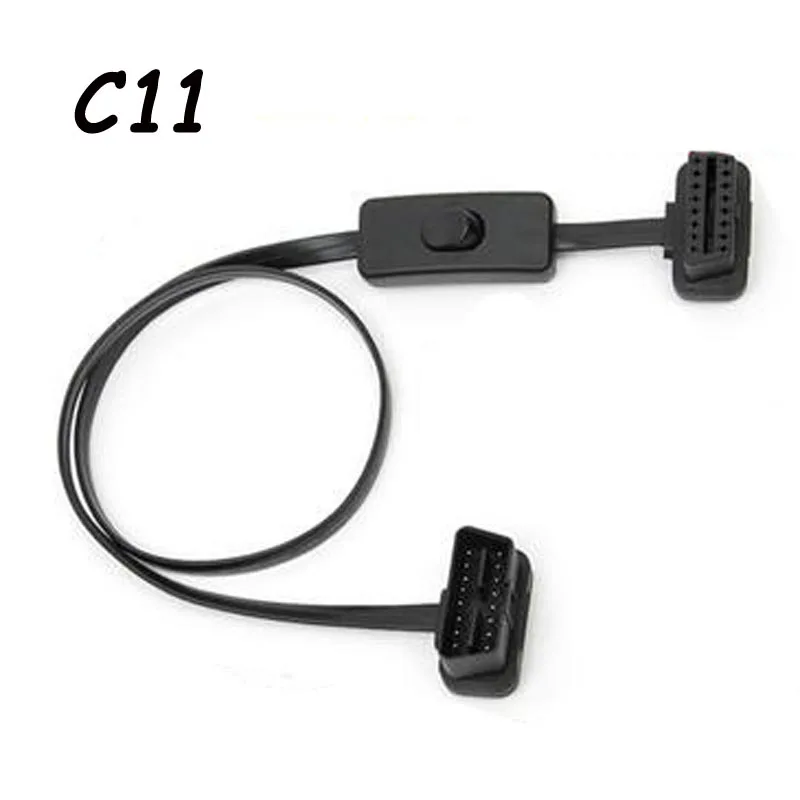 1,5 м Obd 16 Pin папа-двойной женский OBDII OBD 16 Pin для ELM327 удлинитель Соединительный кабель OBD кабель ODB2 16 Pin OBD 2 адаптер - Цвет: OBD Switch cable