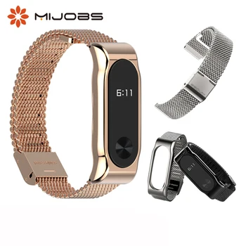 

For Mi Band 2 Strap for Xiaomi Mi Band 2 Metal Bracelet Smart Watch Accessories Miband 2 Band Wristband mi 2 Wrist Strap