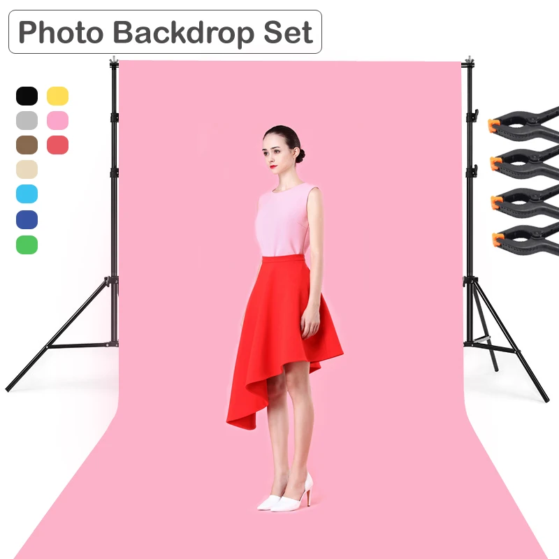 Фотография 2 м* 2 м фон поддержка стенд металлический штатив и 200 см* 300 см фото нетканый тканевый фон ткань для студийного видео