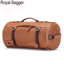 Королевский рюкзак дорожная сумка для путешествий сумка для унисекс для женщин мужчин из натуральной коровьей кожи Мода большой емкости путешествия на открытом воздухе
