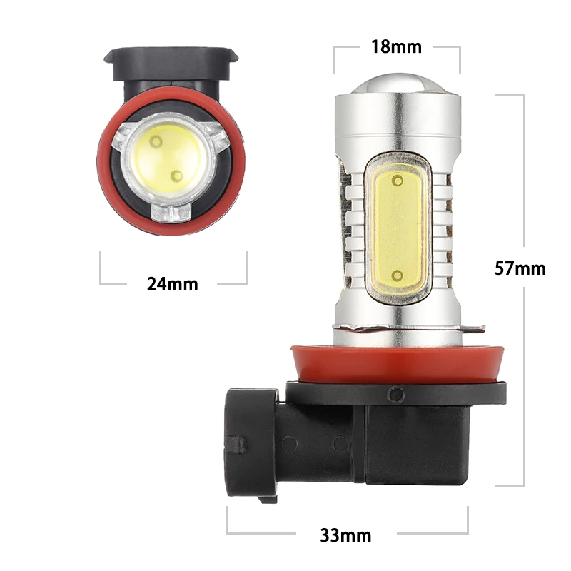 2pcs H1 H4 H7 H11 LED Car Lights LED Bulbs 9005 HB3 9006 HB4 H3 1156 1157 3156 3157 White Daytime Running Lights DRL Fog Light