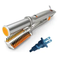 Многофункциональные Автоматические щипцы для завивки волос, прямые утюги для волос, шина зеленого сплава, прямые