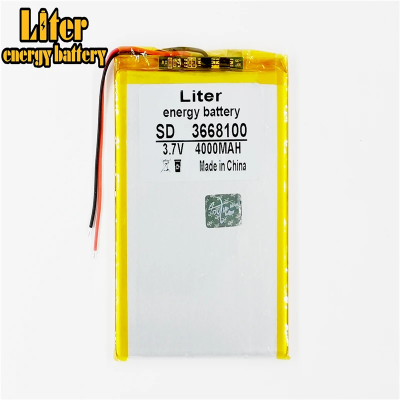 3 7 V 4000mAh 3668100 полимерный литиевый литий аккумулятор для DIY Mp3 MP4 MP5 GPS PSP электронная