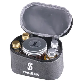 

7pcs/set Portable BBQ Organizer Condiment Bottles Spice Cruets Seasoning Jar Pouch Camping Set For Camping Barbecue Picnic New