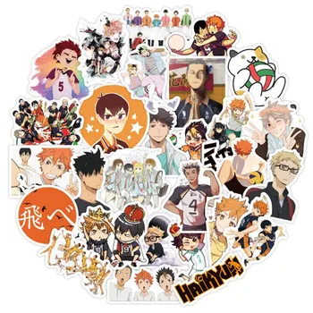 

50Pcs/Set Haikyuu!! Stickers Japanese Anime Sticker Volleyball For Decal On Guitar Suitcase Laptop Phone Fridge Motorcycle Car