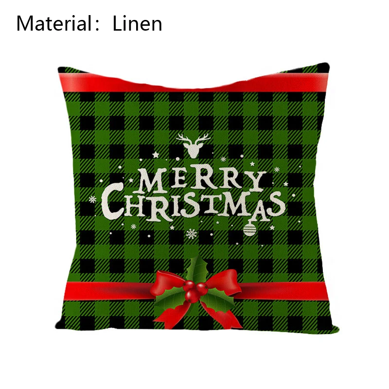 B-6 Новогодняя Рождественская хлопковая льняная наволочка для подушек Noel Рождественское украшение для дома Navidad Декор рождественские подарки - Цвет: B-6