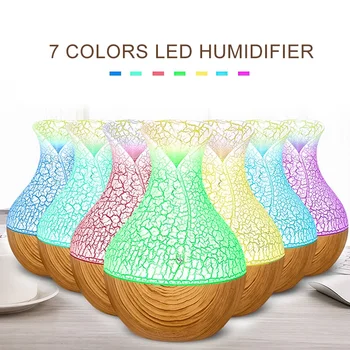 

Ultrasonic Humidifier Mist Maker Purifiers Fashion Exquisite Creative Wood Grain Vase USB Air Humidifier Aromatherapy