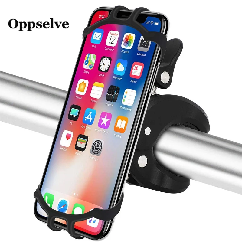 

Oppselve Bicycle Phone Holder Clip for iPhone 11 Pro X 8 7 Soft Silicone Bike Cradle Bracket for Samsung S10 9 Phone GPS Stander