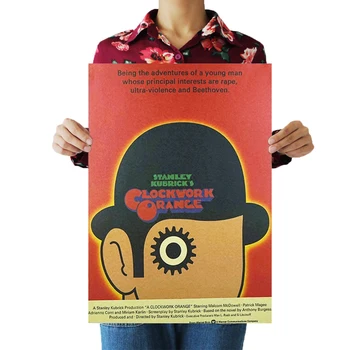 

Wall Sticker Clockwork Orange Movie Poster Wall Bar Cafe Art Decoration Poster Wall Sticker 51.5x36cm Home Decoration