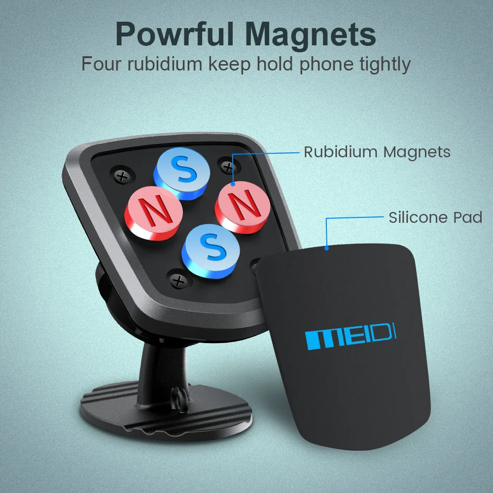 MEIDI магнитный автомобильный держатель для телефона, подставка для приборной панели, совместимая с 3,"-6,5" умными устройствами, подставка для iPhone, huawei, samsung