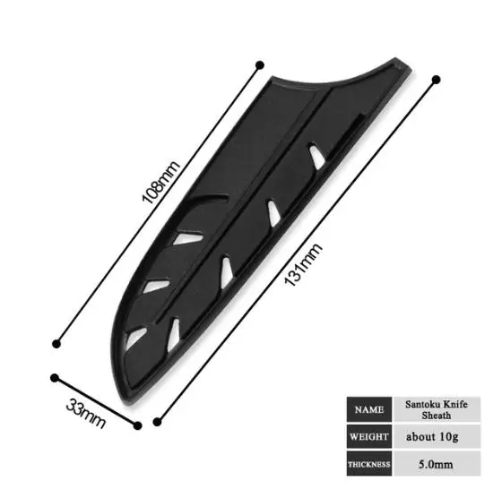 Damask 6 шт. черный пластиковый нож защита лопастей кухонные ножны для 3," 5" " 7" " 8" " нож PP ножны - Цвет: For 5 inch Santoku