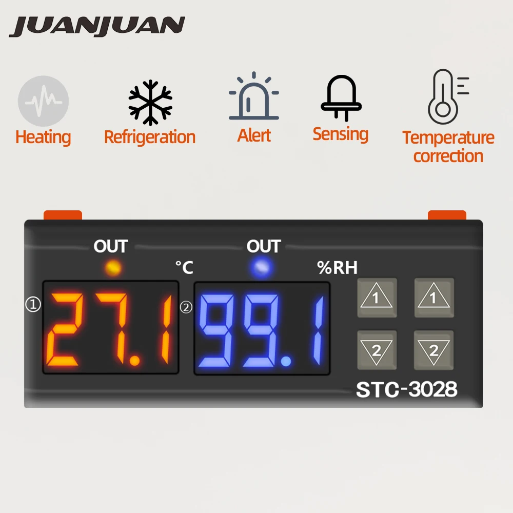 STC-3028 STC-1000 Temperature Controller Thermostat 12V 24V 220V Thermostat and Heater Cooler Control Incubator