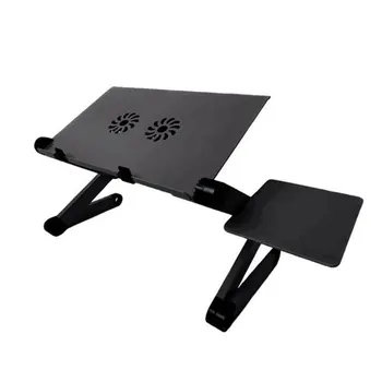 

Aluminum Alloy Laptop Computer Table Bed Computer Table Folding Table With Radiator Fan Magnesium Alloy Panel